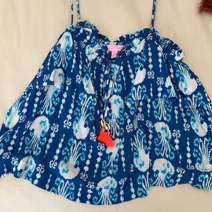 Blue & white Lilly Pulitzer summer top